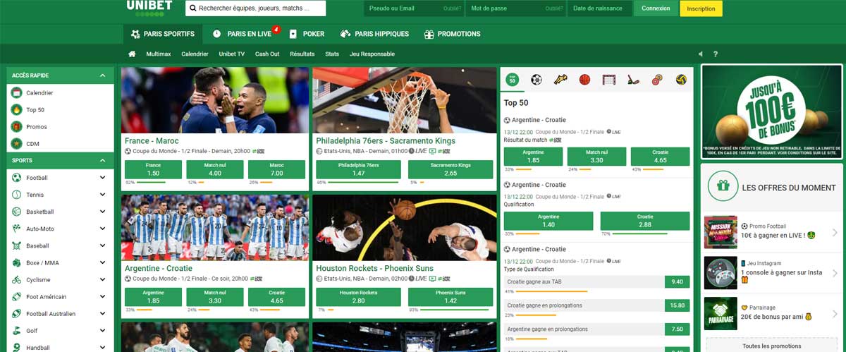 Unibet 13 Unibet Paris Sportifs