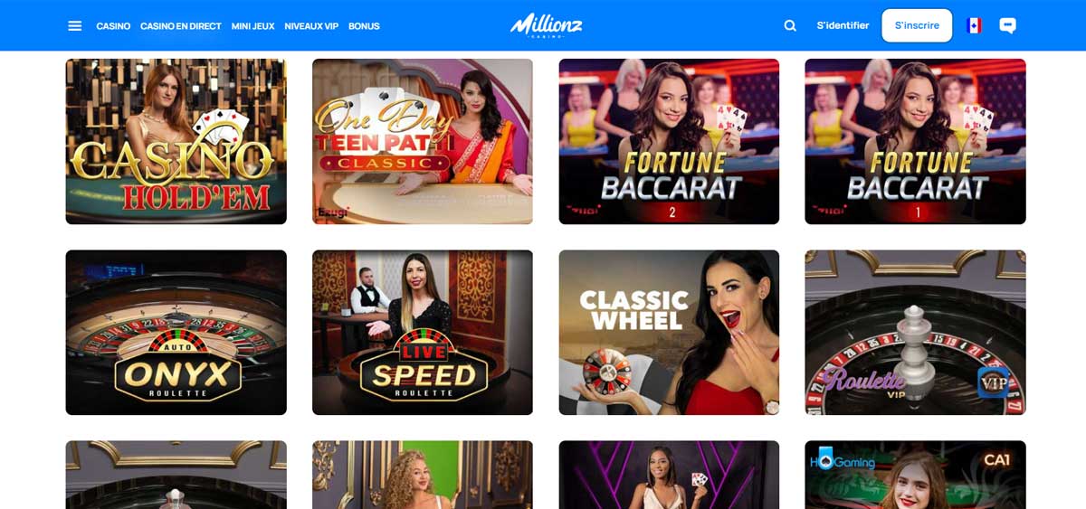 Millionz 15 Millionz Casino en Direct