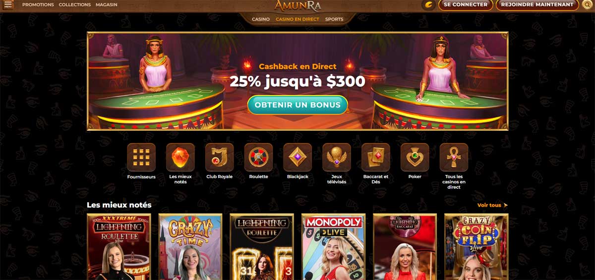 Amunra 16 amunra casino en direct