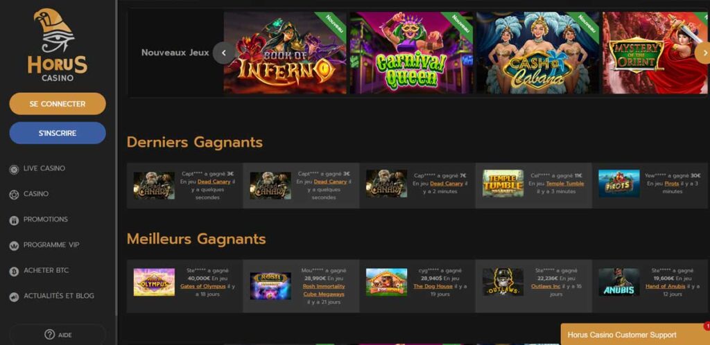 Horus Casino 15 Horus Casino Jeux