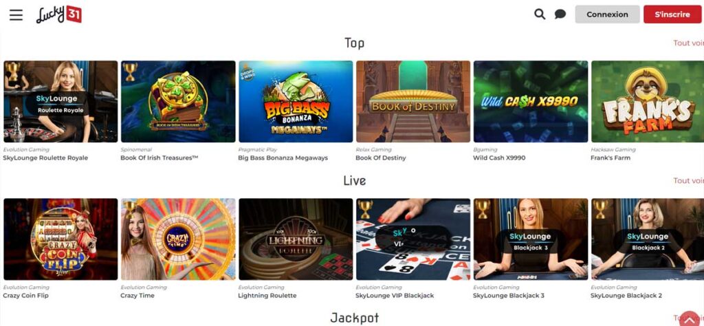 Lucky 31 14 Lucky 31 Jeux