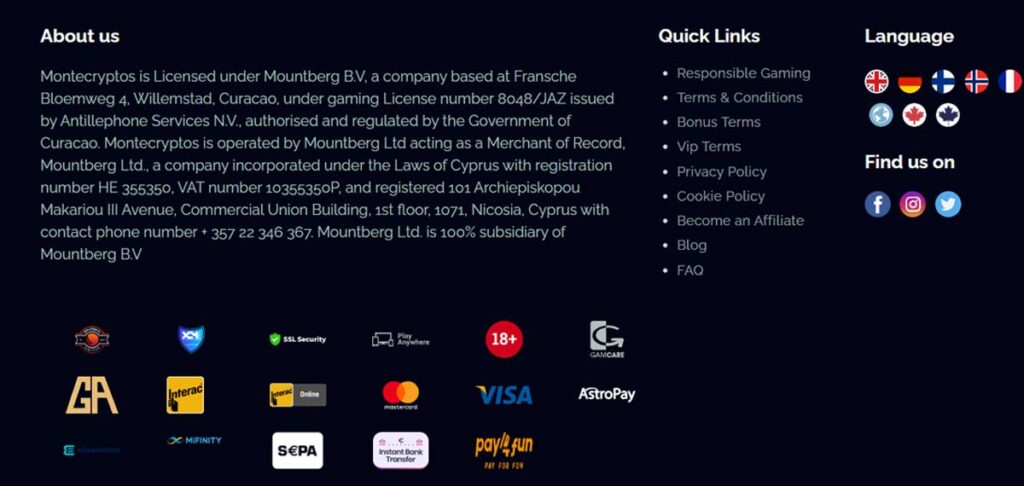Monte Cryptos 15 Monte Cryptos Informations