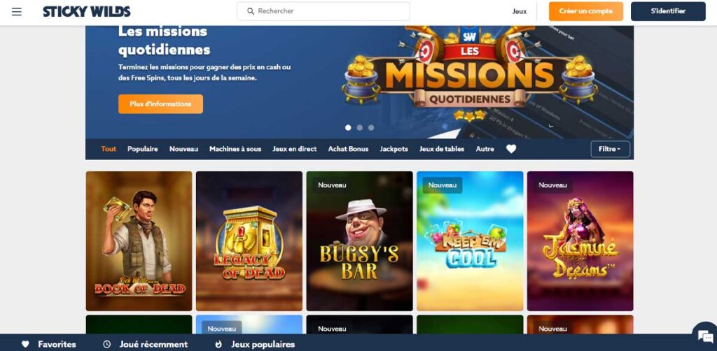 Sticky Wilds 15 Casino en Ligne