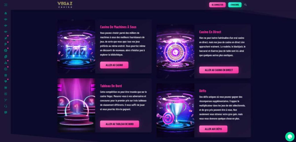 Vegaz Casino 13 Jeux en ligne