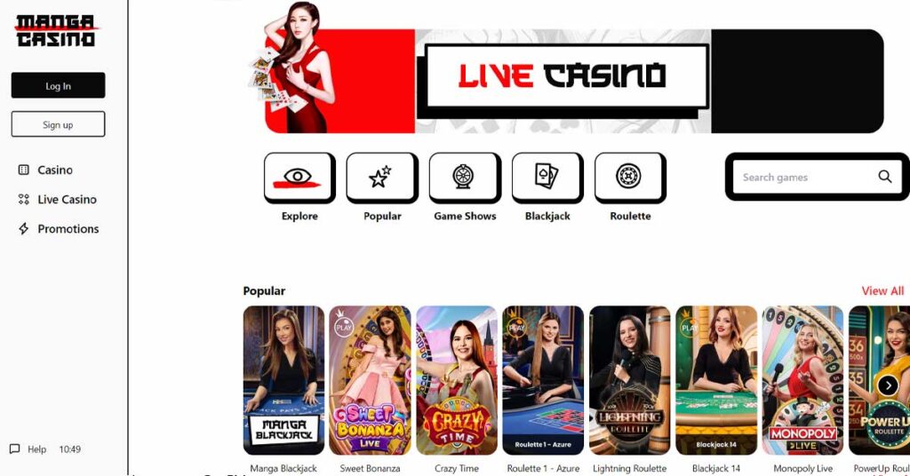 Manga 17 Live casino