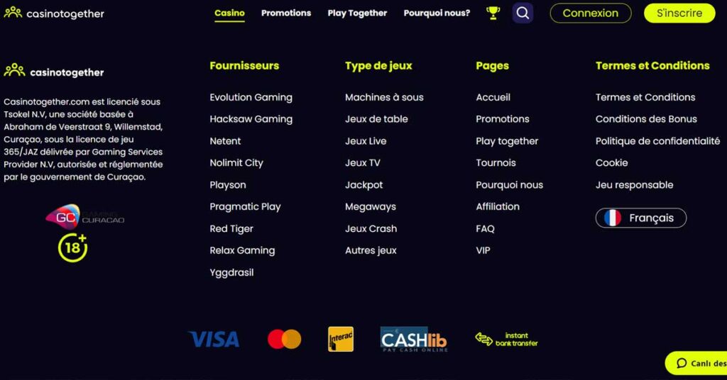 Casino Together 16 Informations de casino