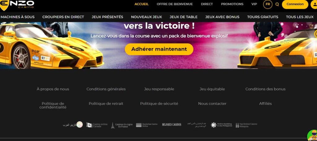 Informations de casino