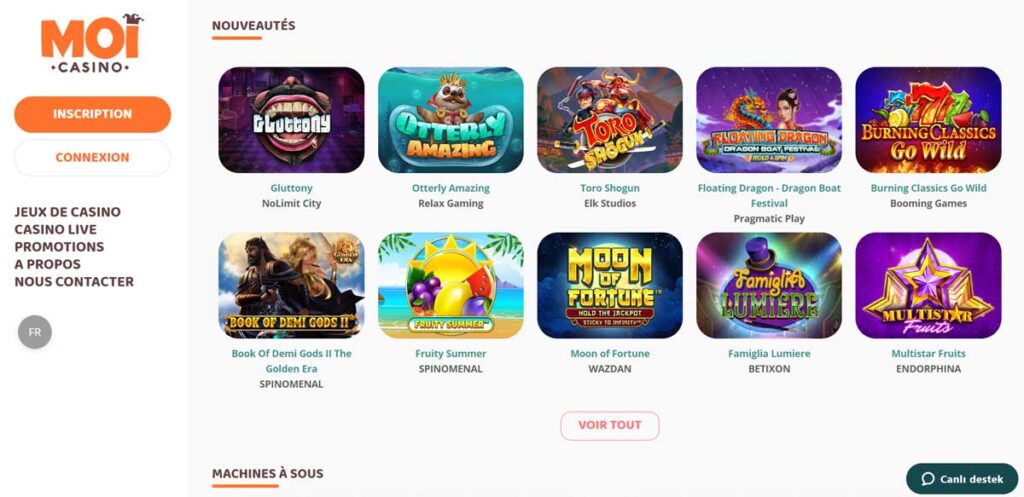 Moi Casino 14 Jeux de casino