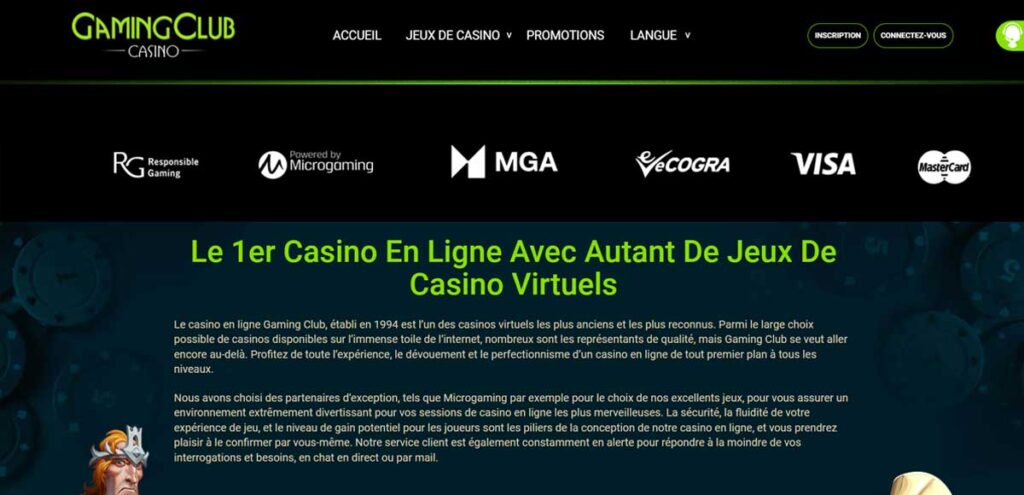 Gaming Club 15 Jeux de casino