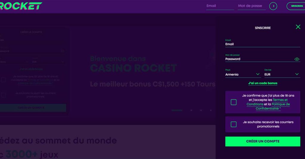 Casino Rocket 14 Sinscrire de casino