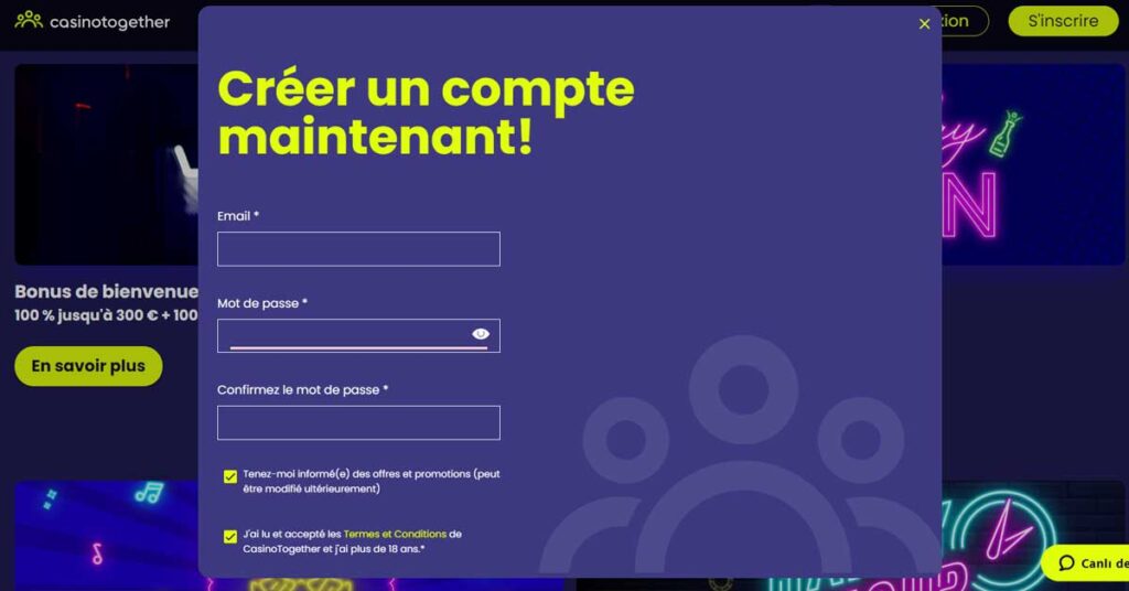 Casino Together 13 Sinscrire de casino