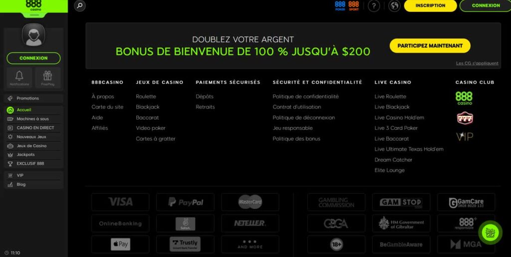 888 Casino 15 Informations de casino