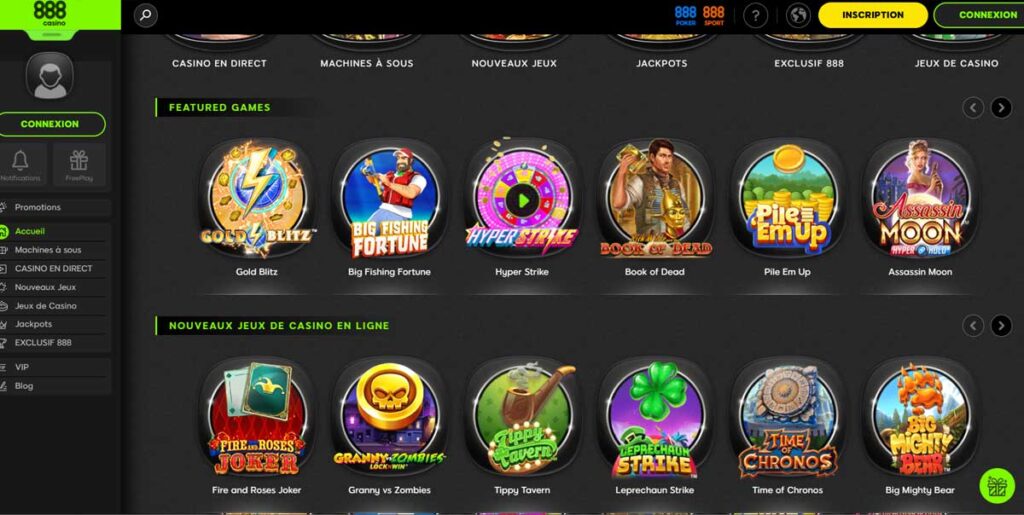 888 Casino 13 Jeux en ligne