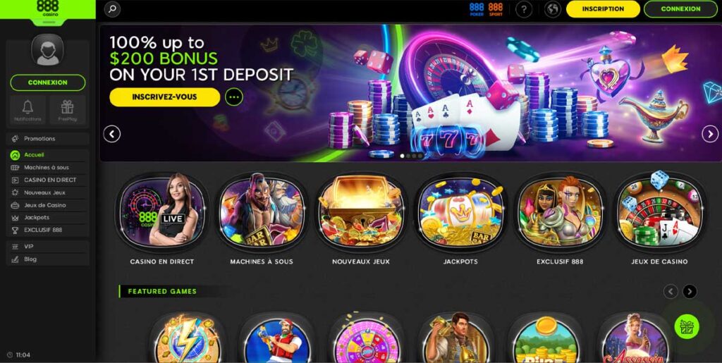 888 Casino 12 Page d'accueil