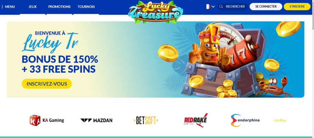 Lucky Treasure Casino 12 Page d'accueil