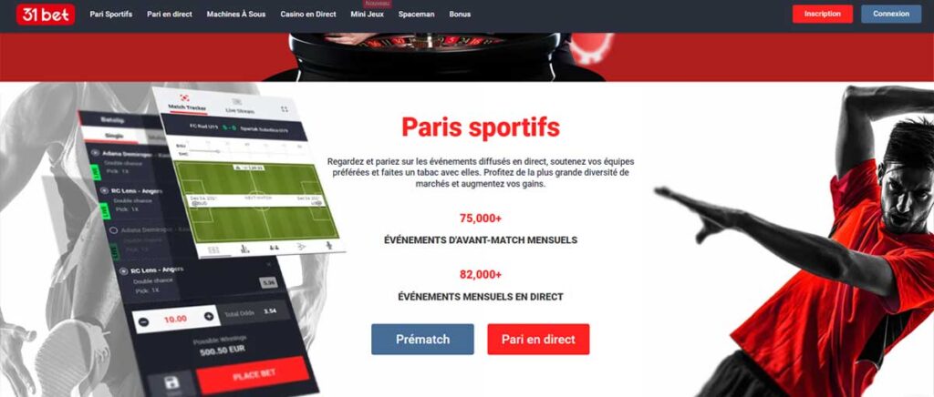31Bet Casino 14 Paris sportifs