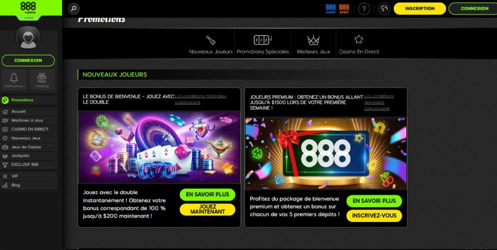 888 Casino 14 Promotions de casino
