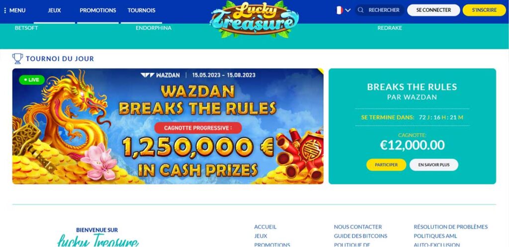 Lucky Treasure Casino 13 Tournoi de jour