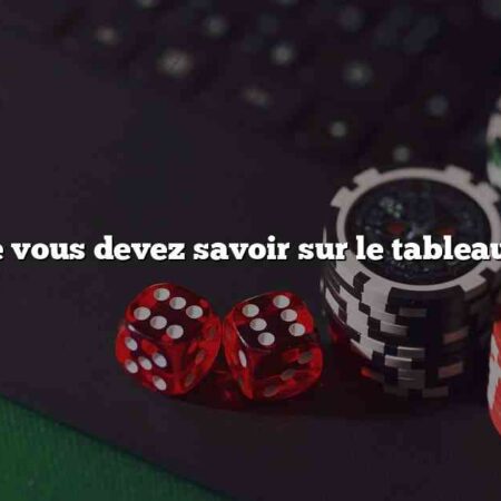 Tout ce que vous devez savoir sur le tableau Blackjack