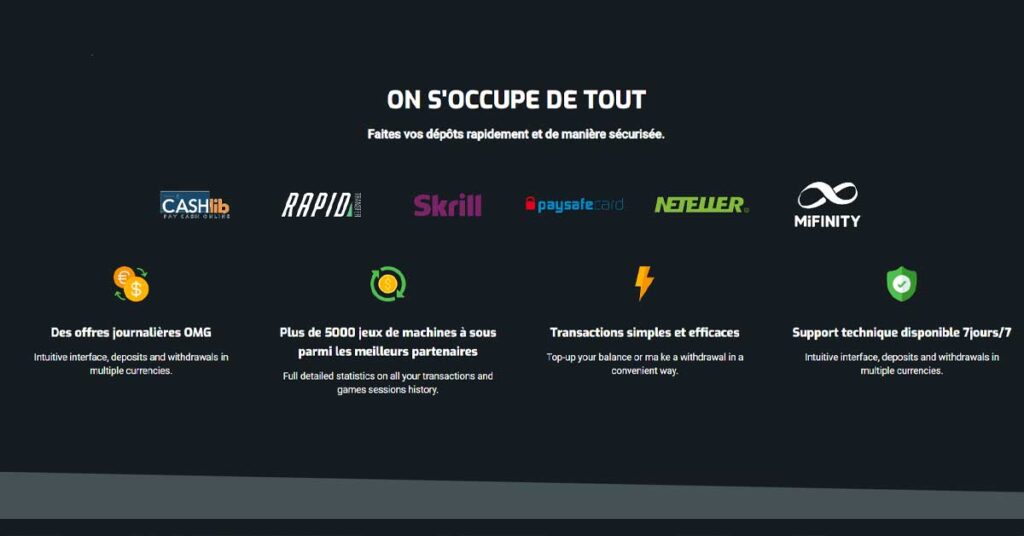 Informations de casino