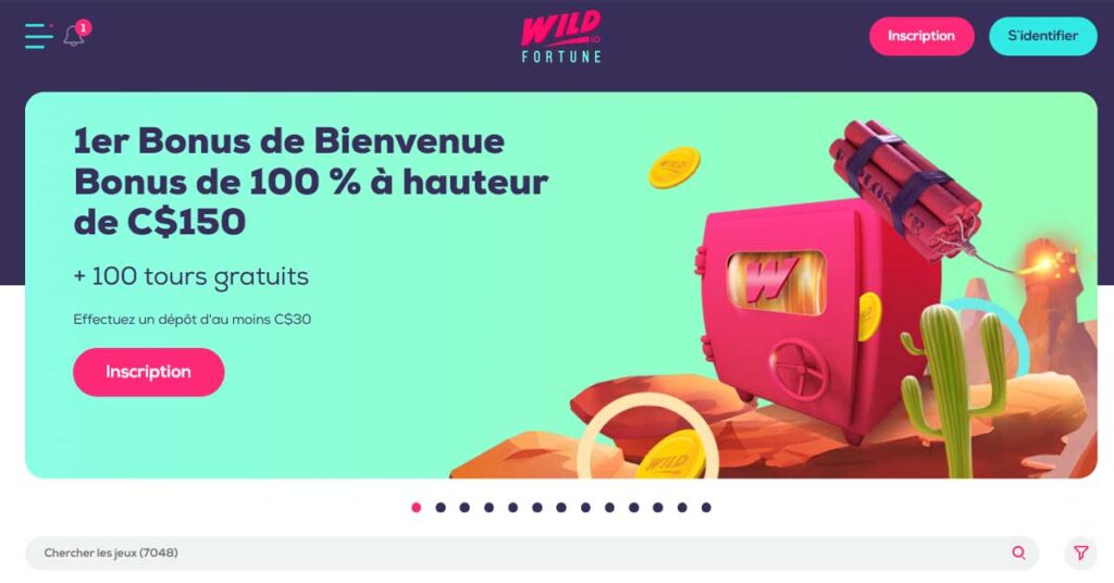 Wild Fortune Casino 14 Page d'accueil