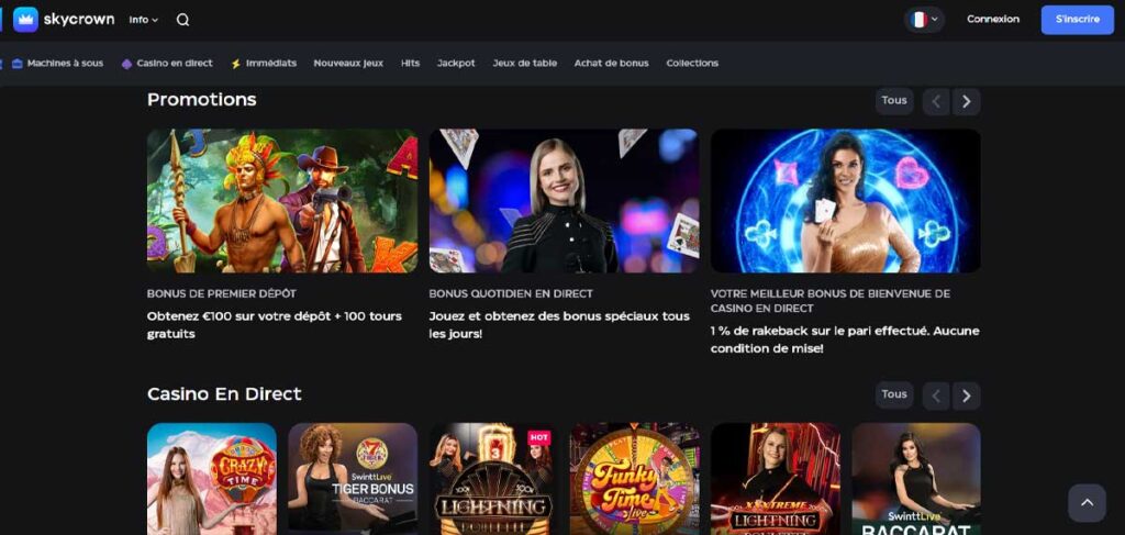 SkyCrown Casino 14 Bonus et promotions