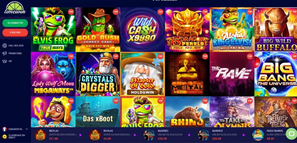Limewin 14 Jeux de casino