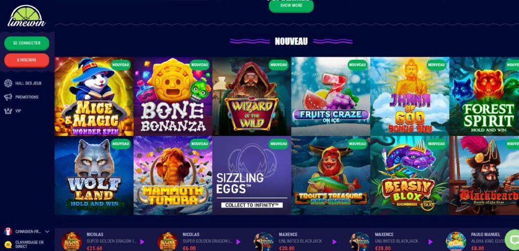 Limewin 15 Jeux en ligne