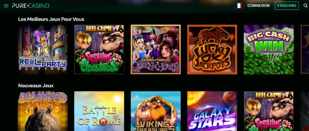 Pure Casino 15 Jeux en ligne