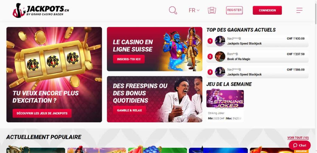 Jackpots.ch 12 Page d'accueil