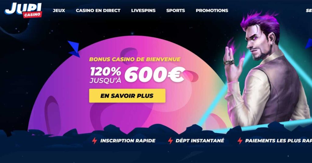 Jupi Casino 12 Page d'accueil