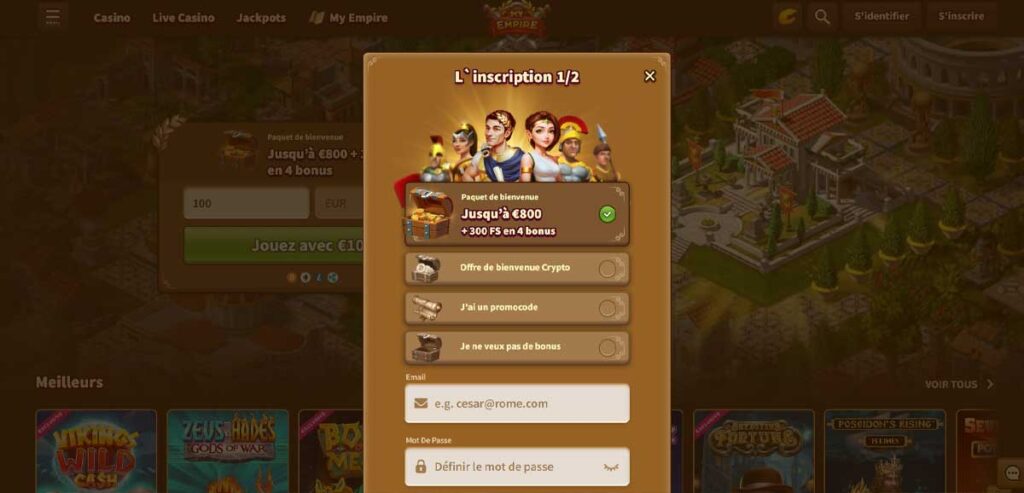 My Empire 13 Sinscrire de casino