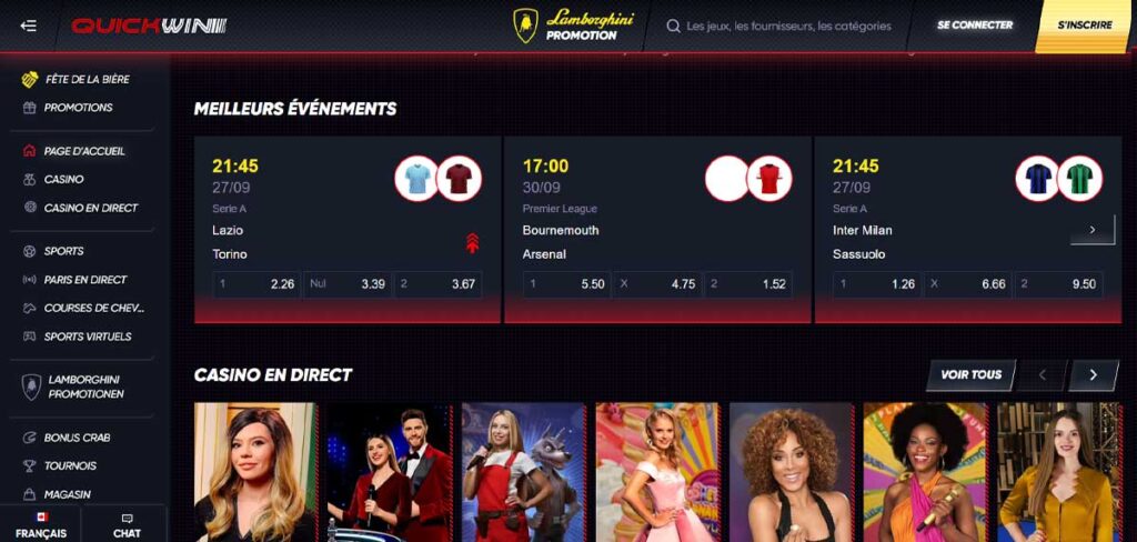 QuickWin 15 Sports de casino