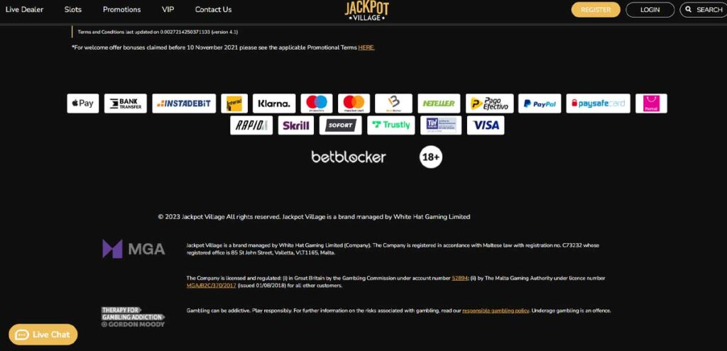 Jackpot Village 16 Informations de casino