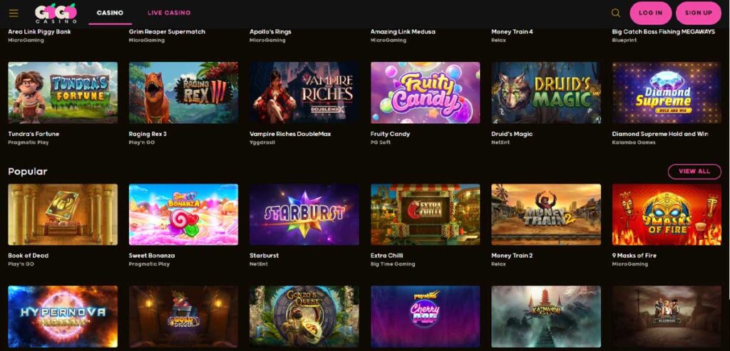 Gogo 14 Jeux de casino