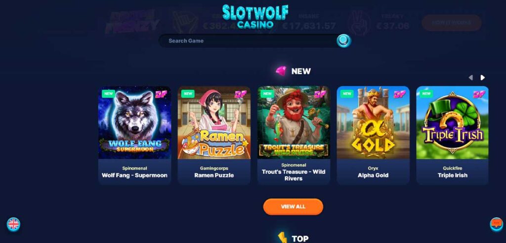 SlotWolf 15 Jeux en ligne