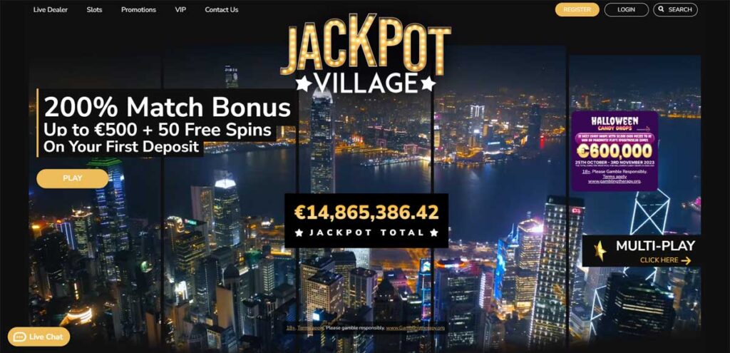 Jackpot Village 12 Page d'accueil