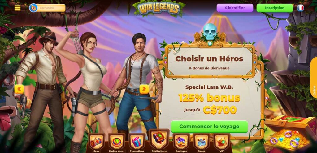 WinLegends 12 Page d'accueil