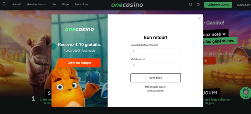 One 14 Sinscrire de casino