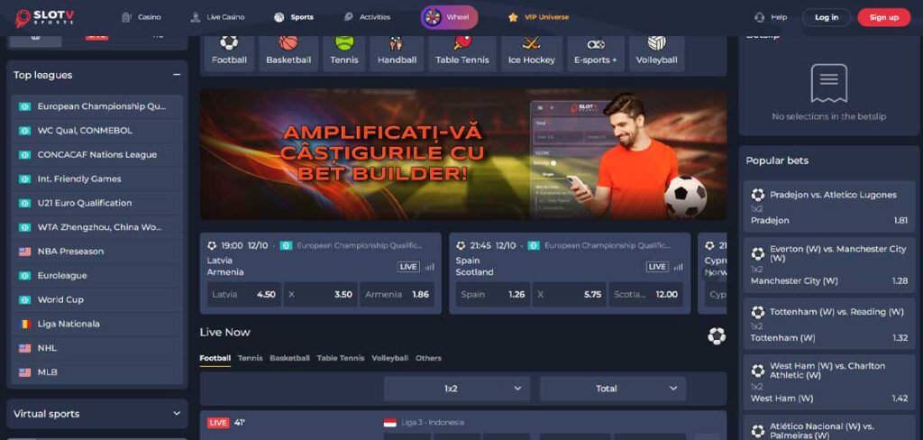 SlotV 16 Sports de casino