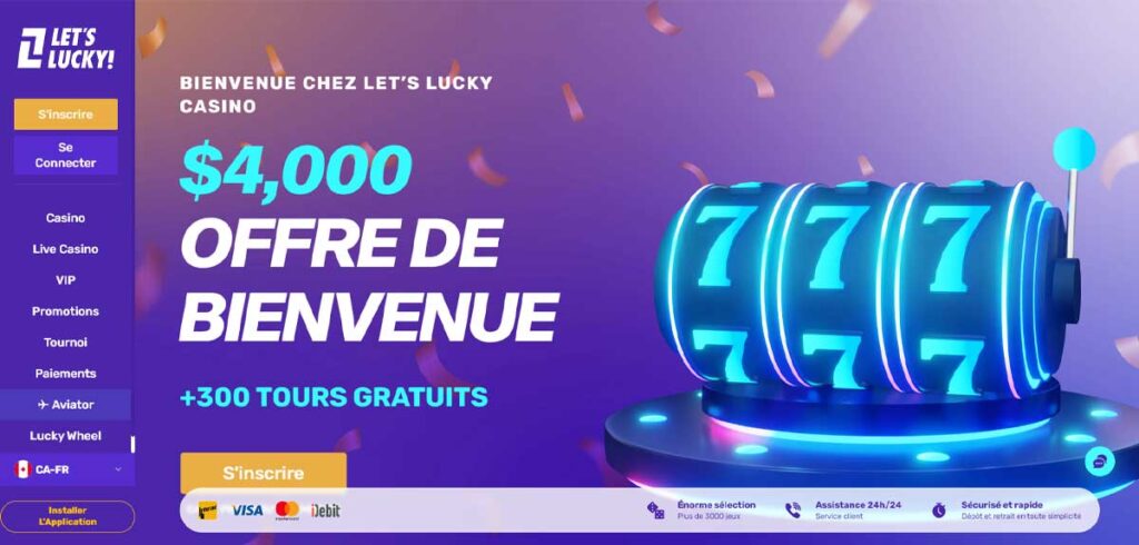 Let's Lucky 12 Page d'accueil