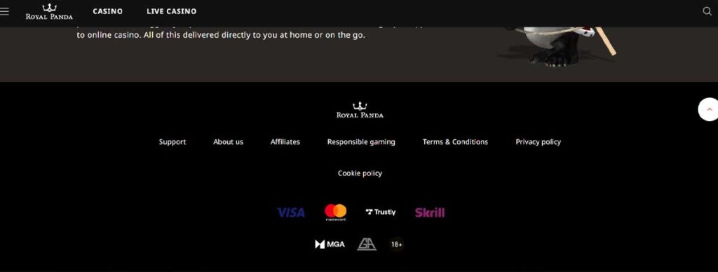 Informations de casino