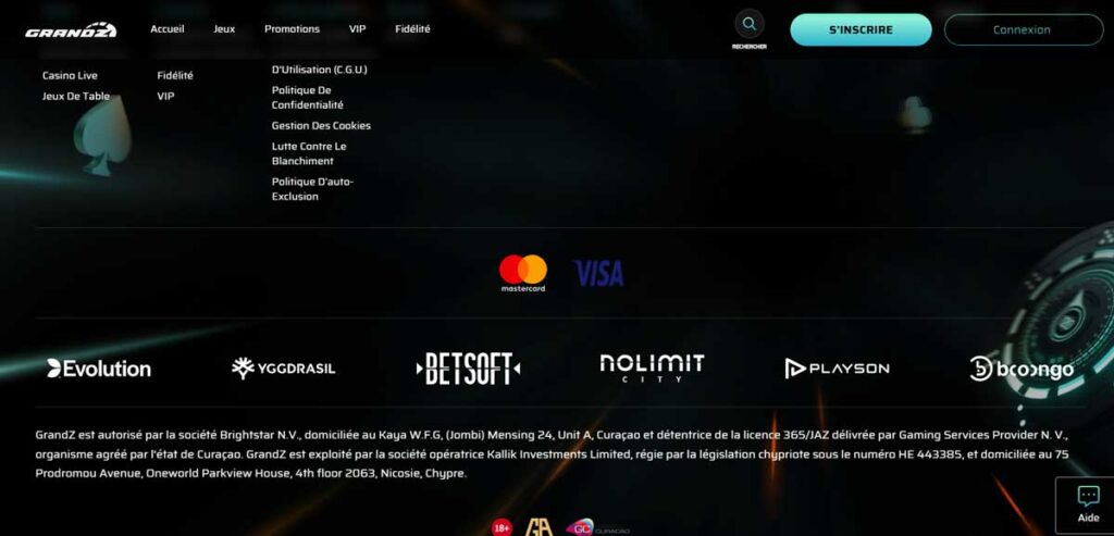 GrandZ 16 Informations de casino