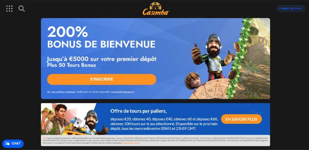 Casimba 12 Page d'accueil