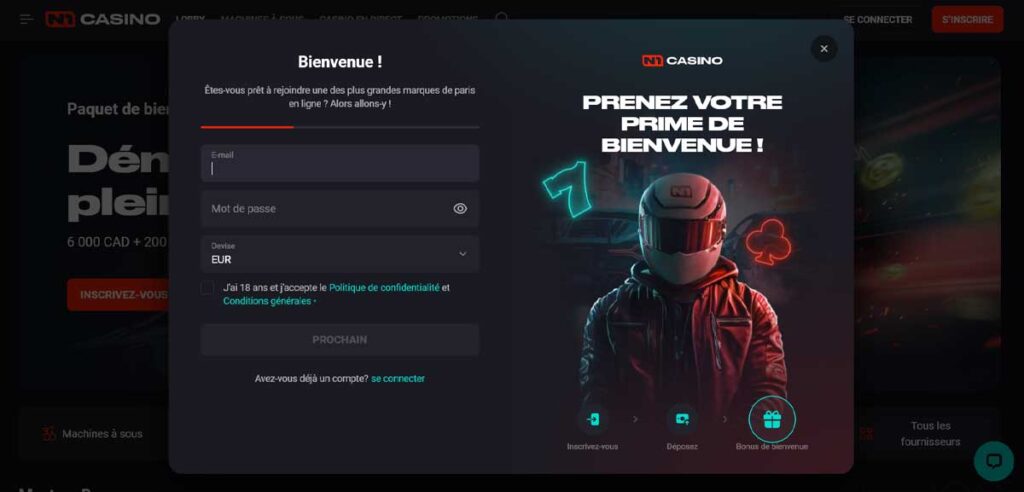 N1 14 Sinscrire de casino