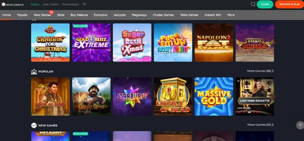 Ninja 14 Jeux de casino