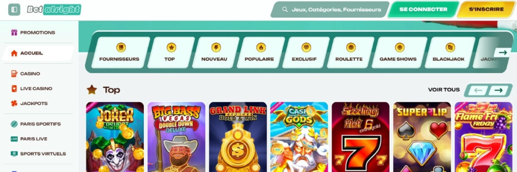 BetAlright 6 Jeux en ligne