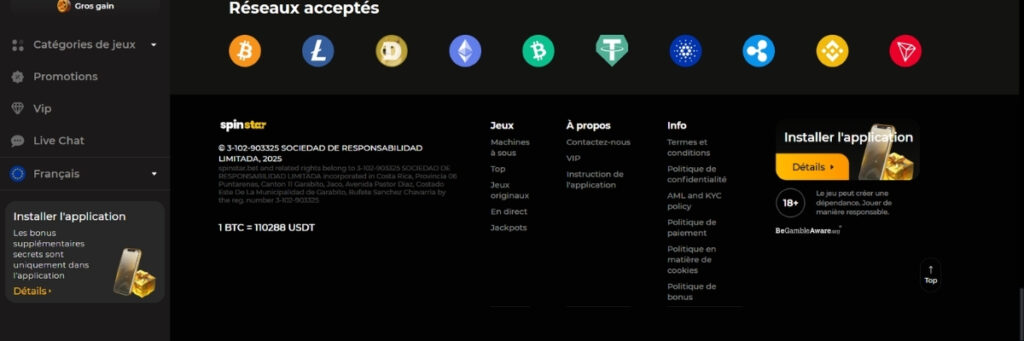 SpinStar Bet 15 SpinStar Casino En Ligne